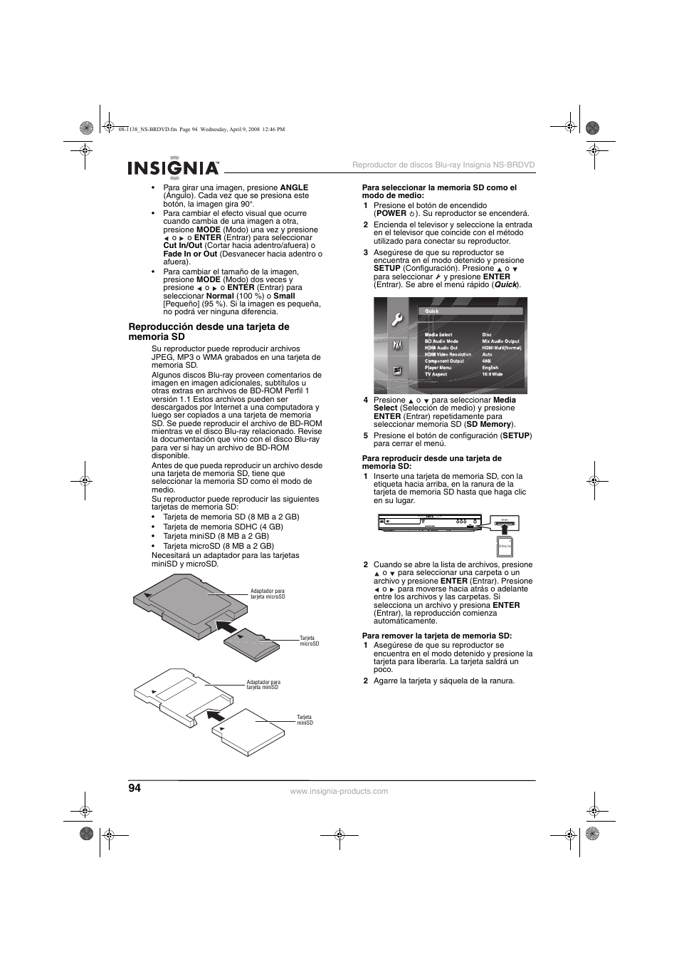 Insignia NS-BRDVD User Manual | Page 102 / 126