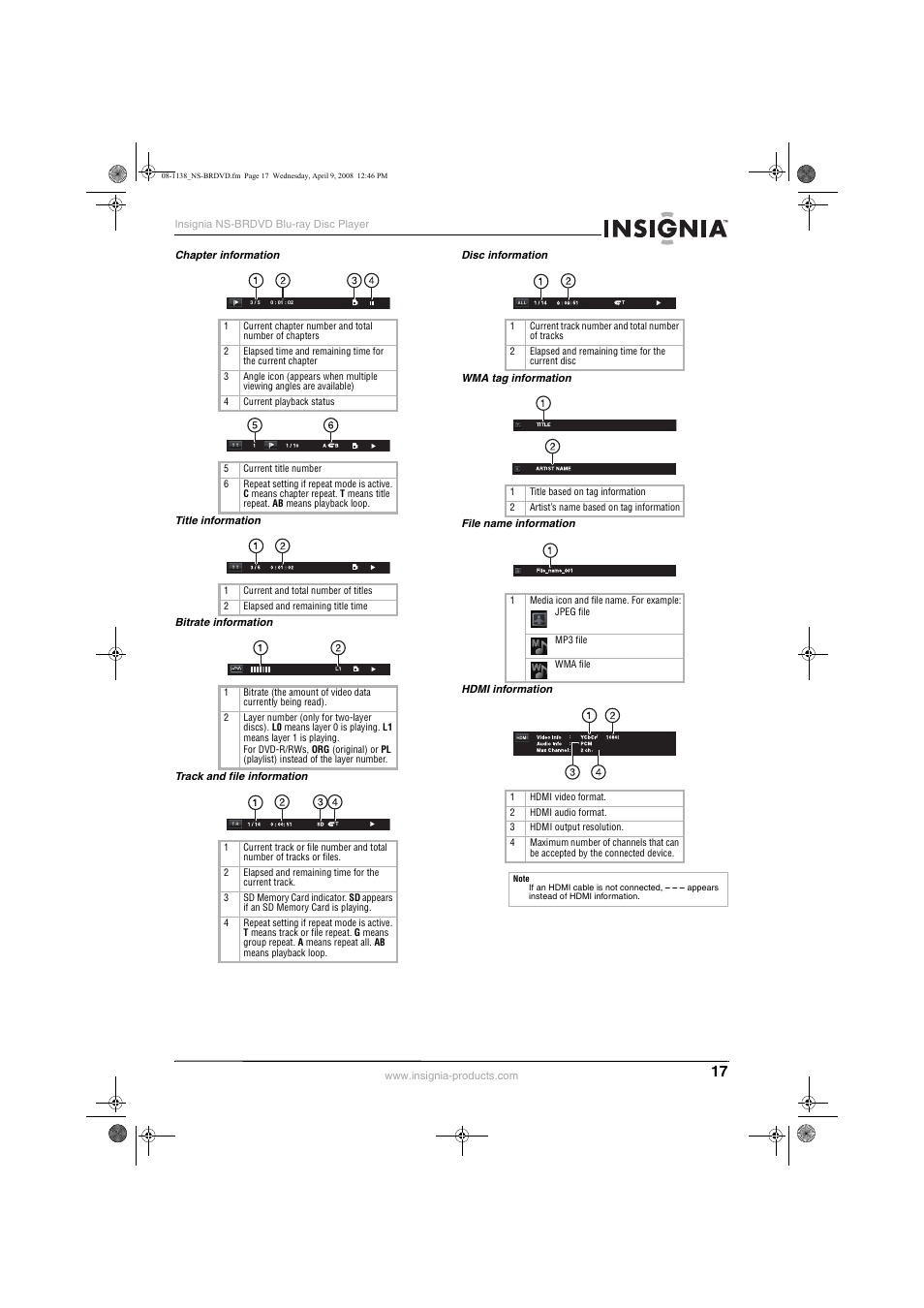 Insignia NS-BRDVD User Manual | Page 25 / 126