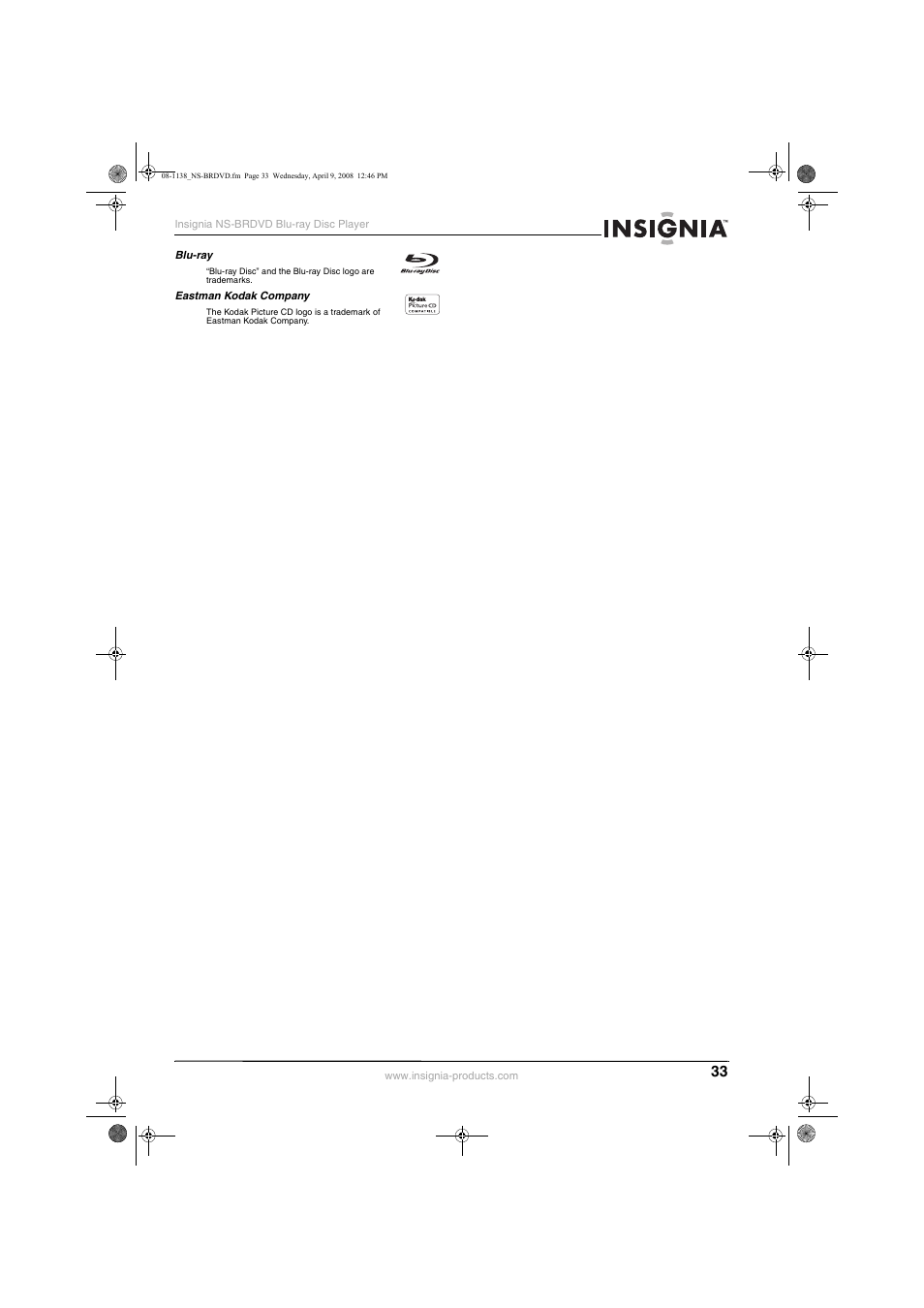 Insignia NS-BRDVD User Manual | Page 41 / 126