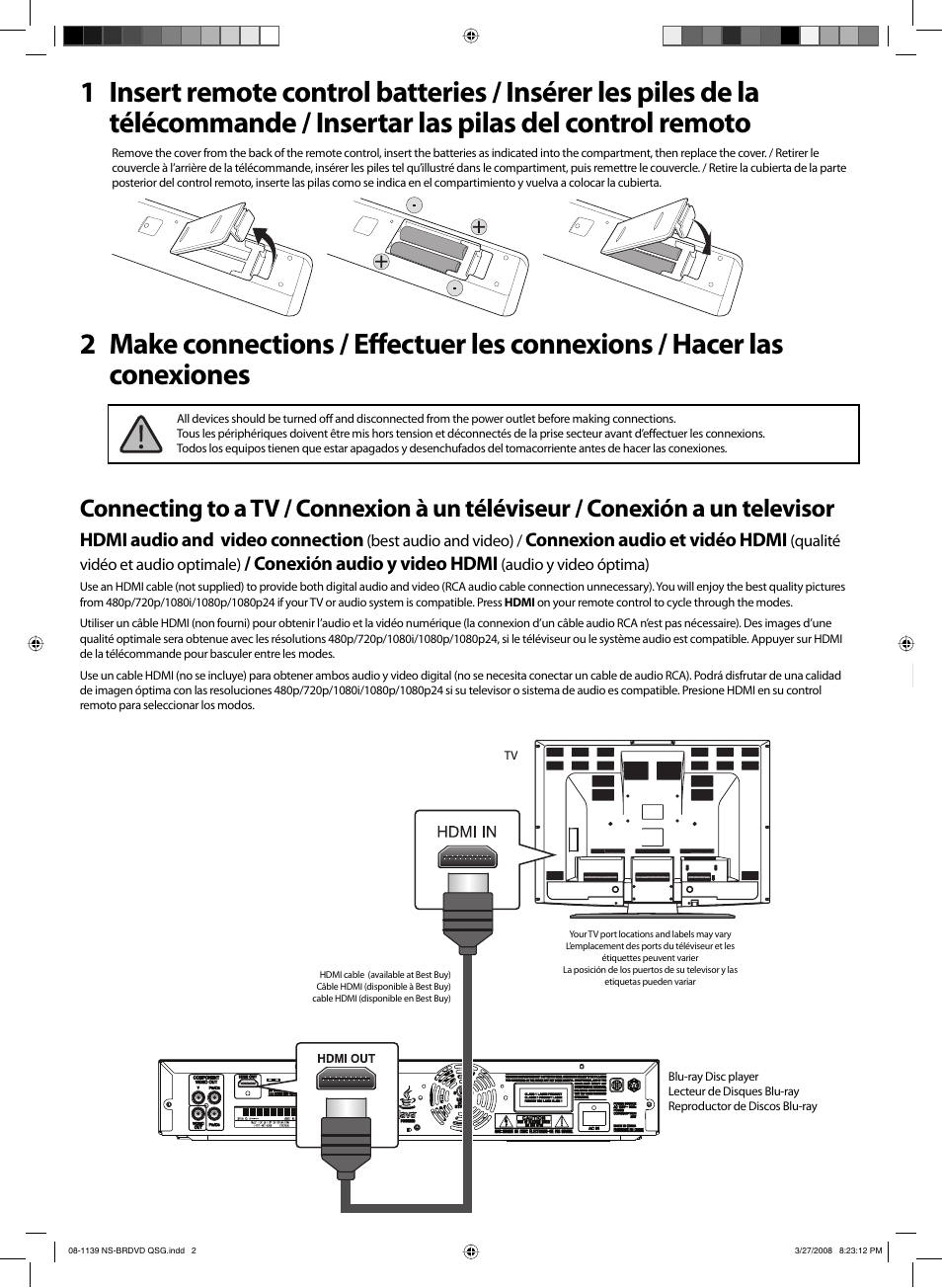 Insignia NS-BRDVD User Manual | Page 5 / 126