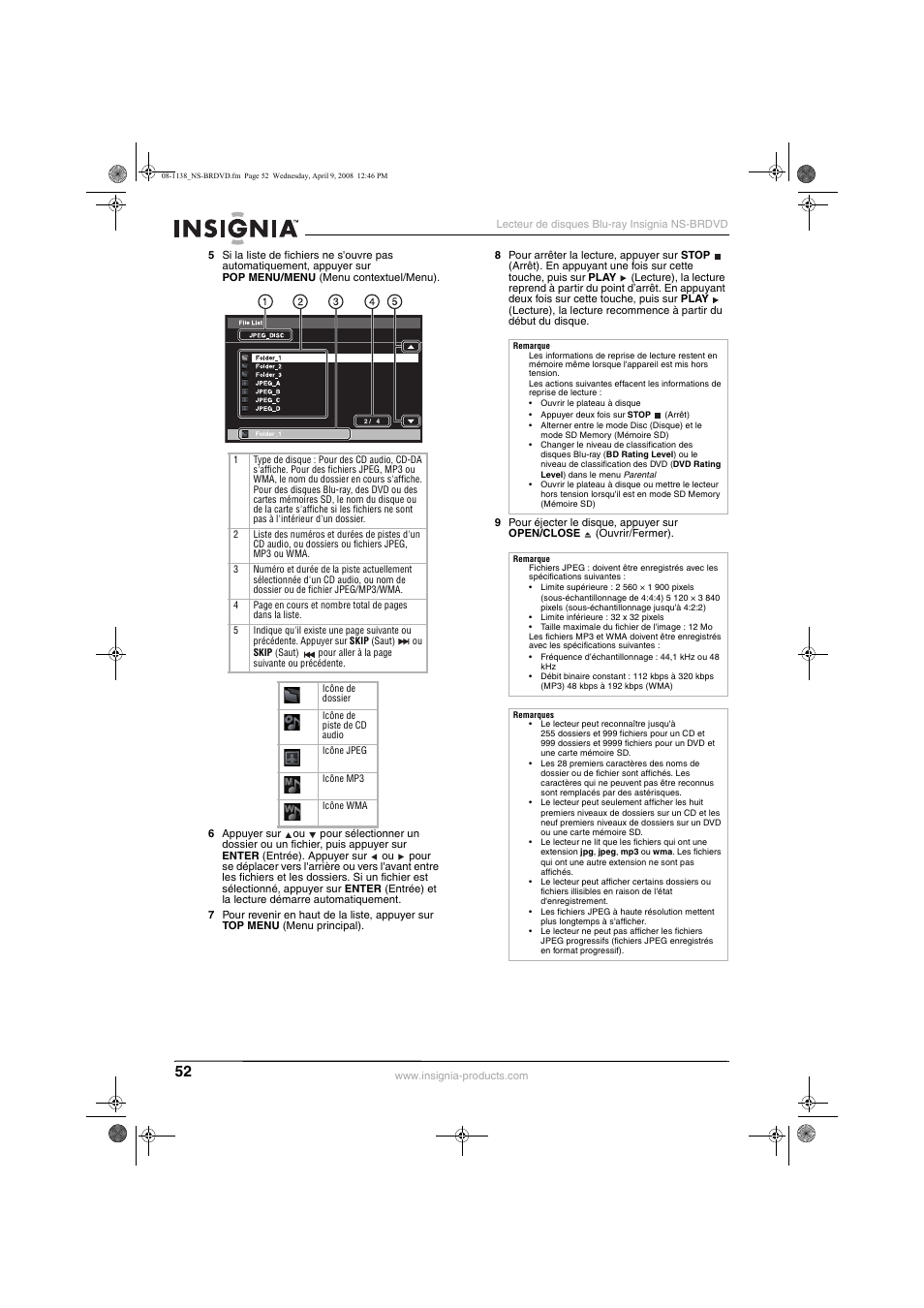 Insignia NS-BRDVD User Manual | Page 60 / 126