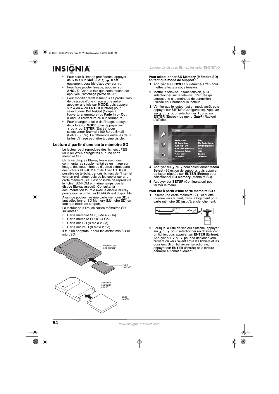 Insignia NS-BRDVD User Manual | Page 62 / 126