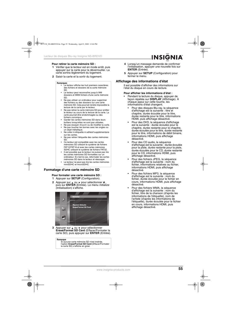 Insignia NS-BRDVD User Manual | Page 63 / 126