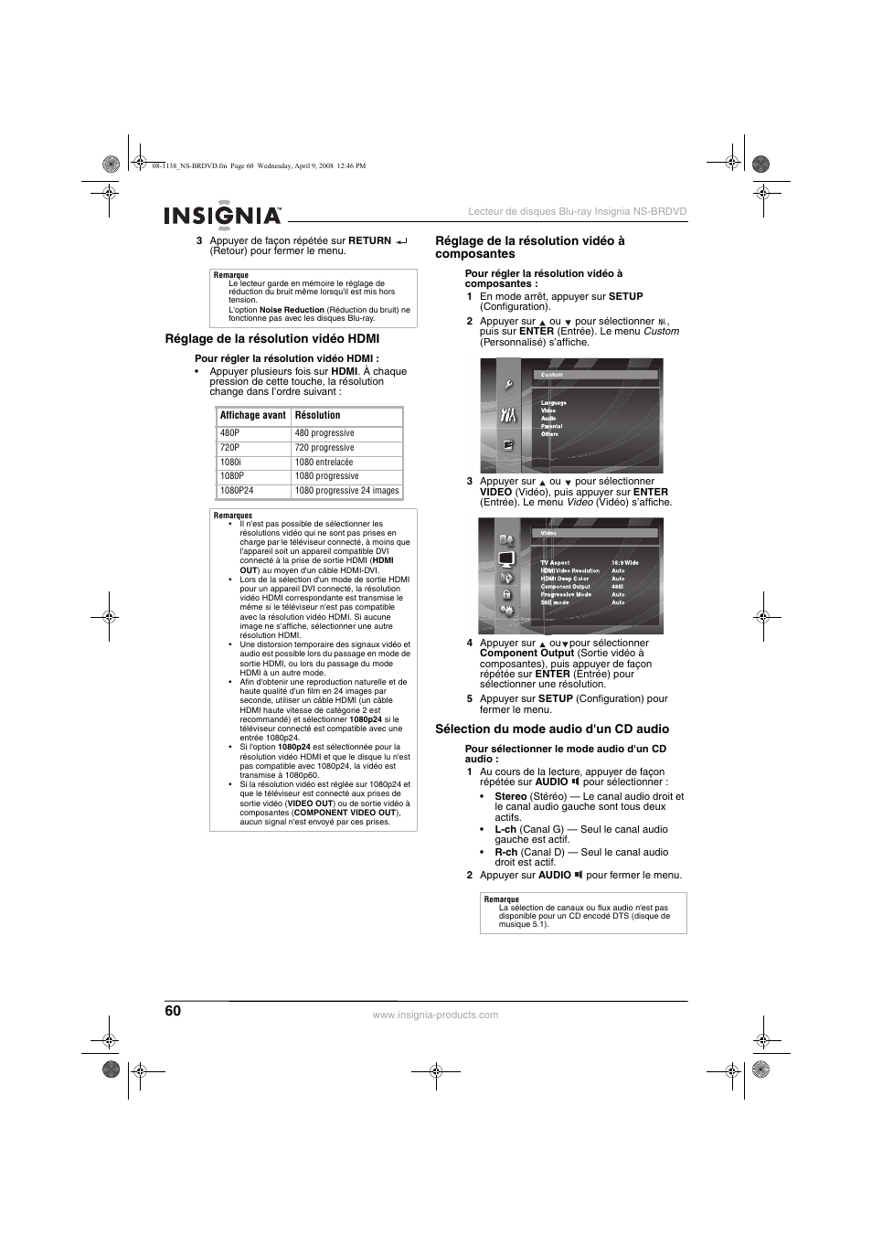 Insignia NS-BRDVD User Manual | Page 68 / 126