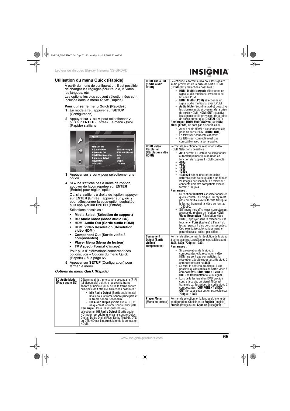 Insignia NS-BRDVD User Manual | Page 73 / 126