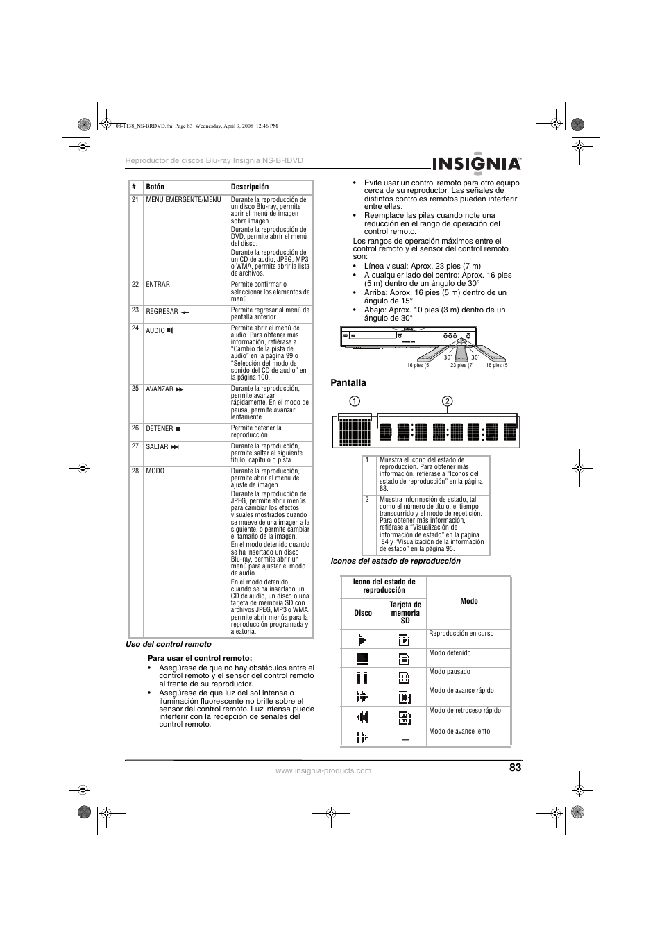 Insignia NS-BRDVD User Manual | Page 91 / 126