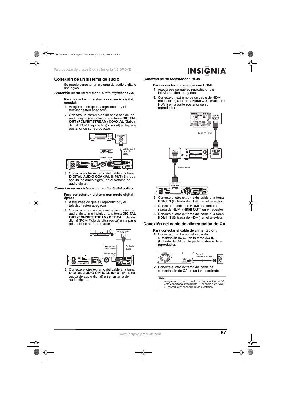 Insignia NS-BRDVD User Manual | Page 95 / 126