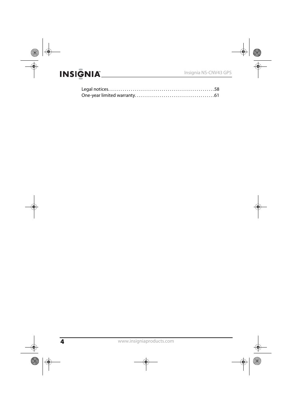 Insignia NS-CNV43 User Manual | Page 4 / 64