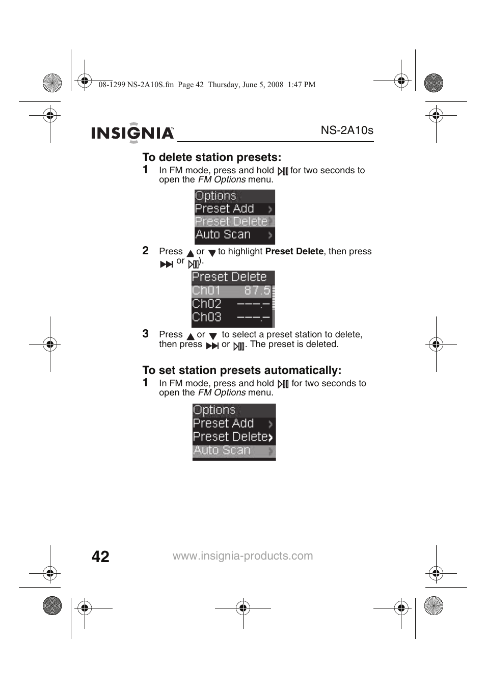 Insignia Kix NS-2A10S User Manual | Page 44 / 64