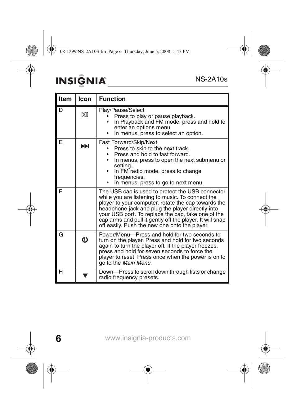 Insignia Kix NS-2A10S User Manual | Page 8 / 64