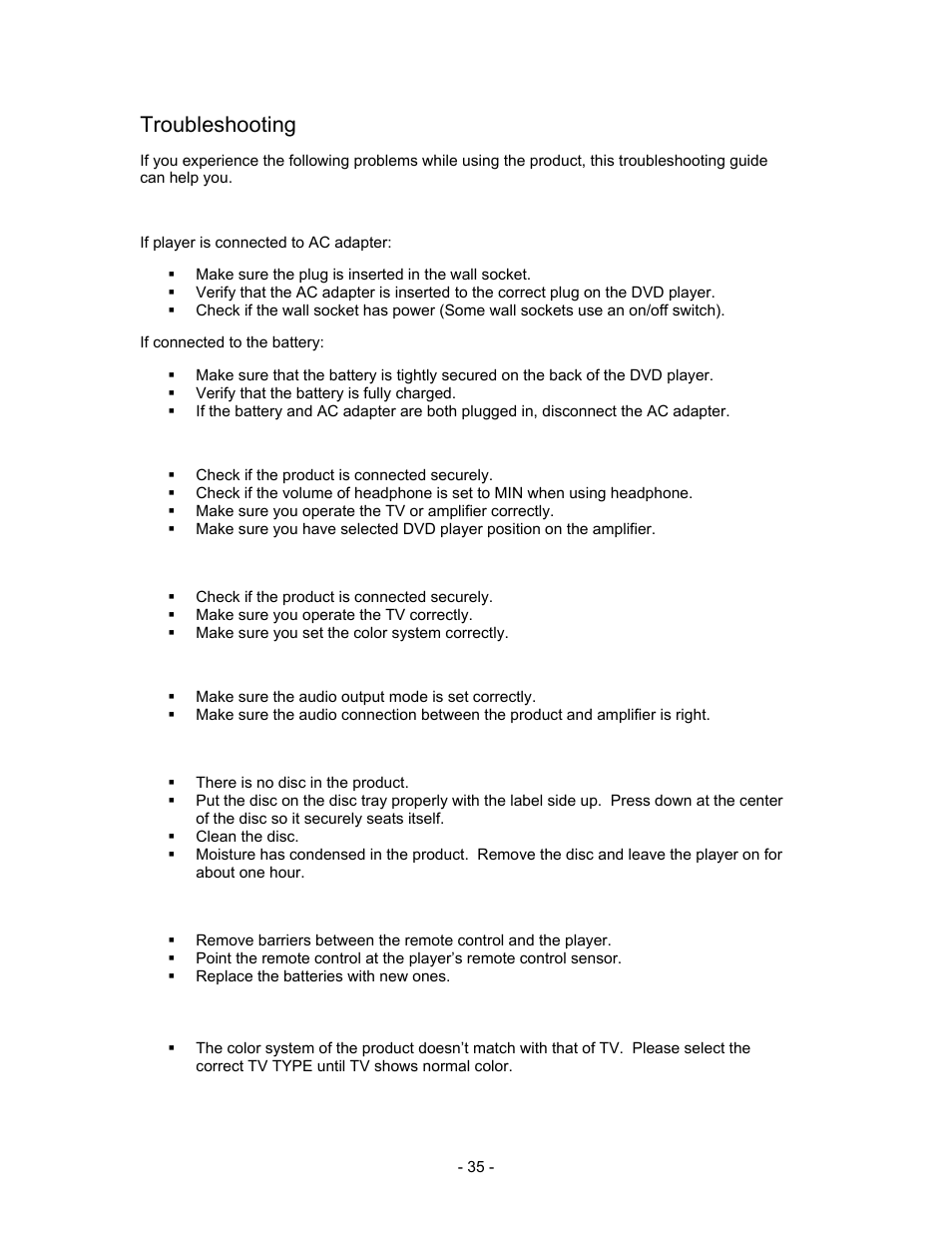 Troubleshooting | Insignia I-PD1020 User Manual | Page 35 / 37