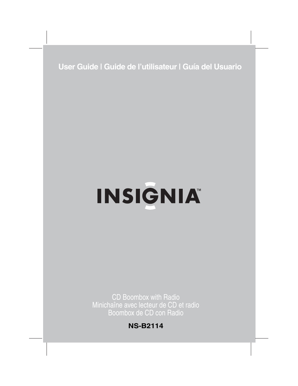 Insignia NS-B2114 User Manual | 98 pages