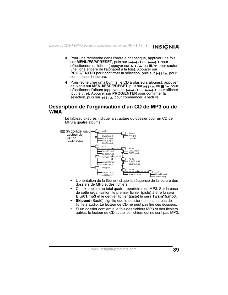 Insignia NS-P4113 User Manual | Page 39 / 80