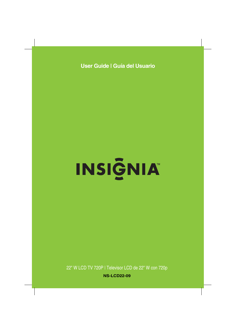 Insignia NS-LCD22-09 User Manual | 40 pages