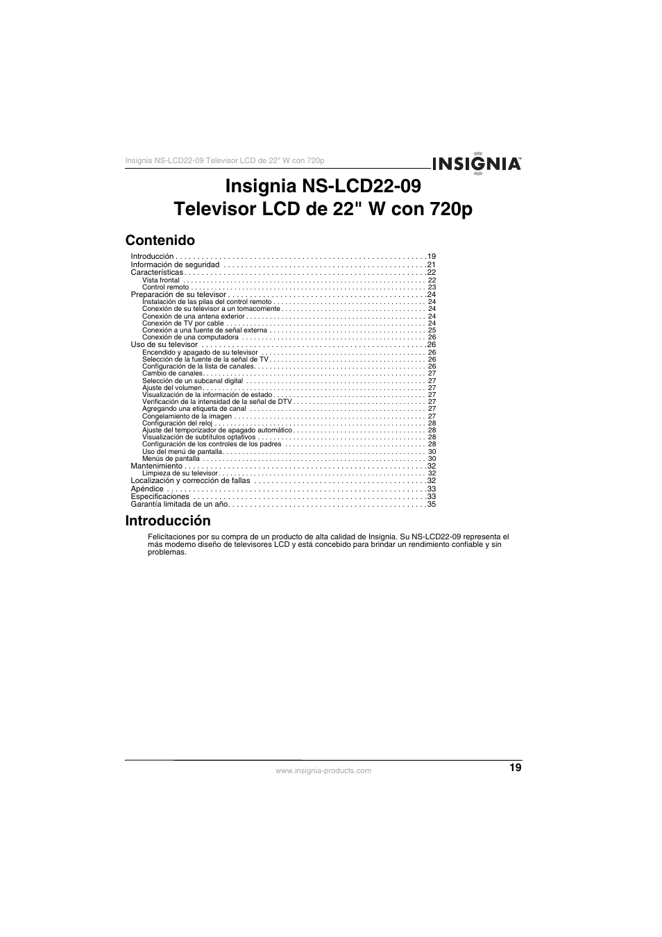 Insignia NS-LCD22-09 User Manual | Page 21 / 40