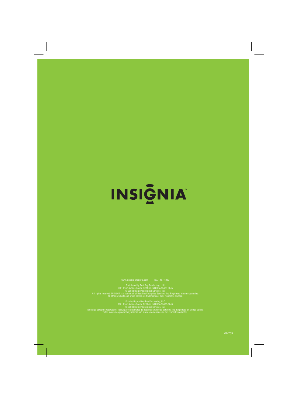 Insignia NS-LCD22-09 User Manual | Page 40 / 40