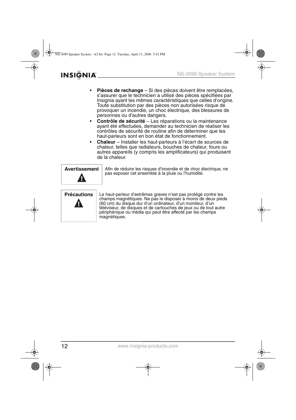 Insignia NS-3099 User Manual | Page 13 / 28