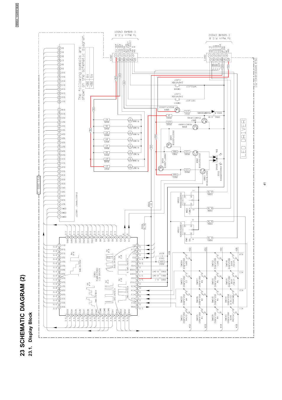 23 schemati c diagram (2 ), Display block | Insignia CQ-EH8160AK User Manual | Page 34 / 37