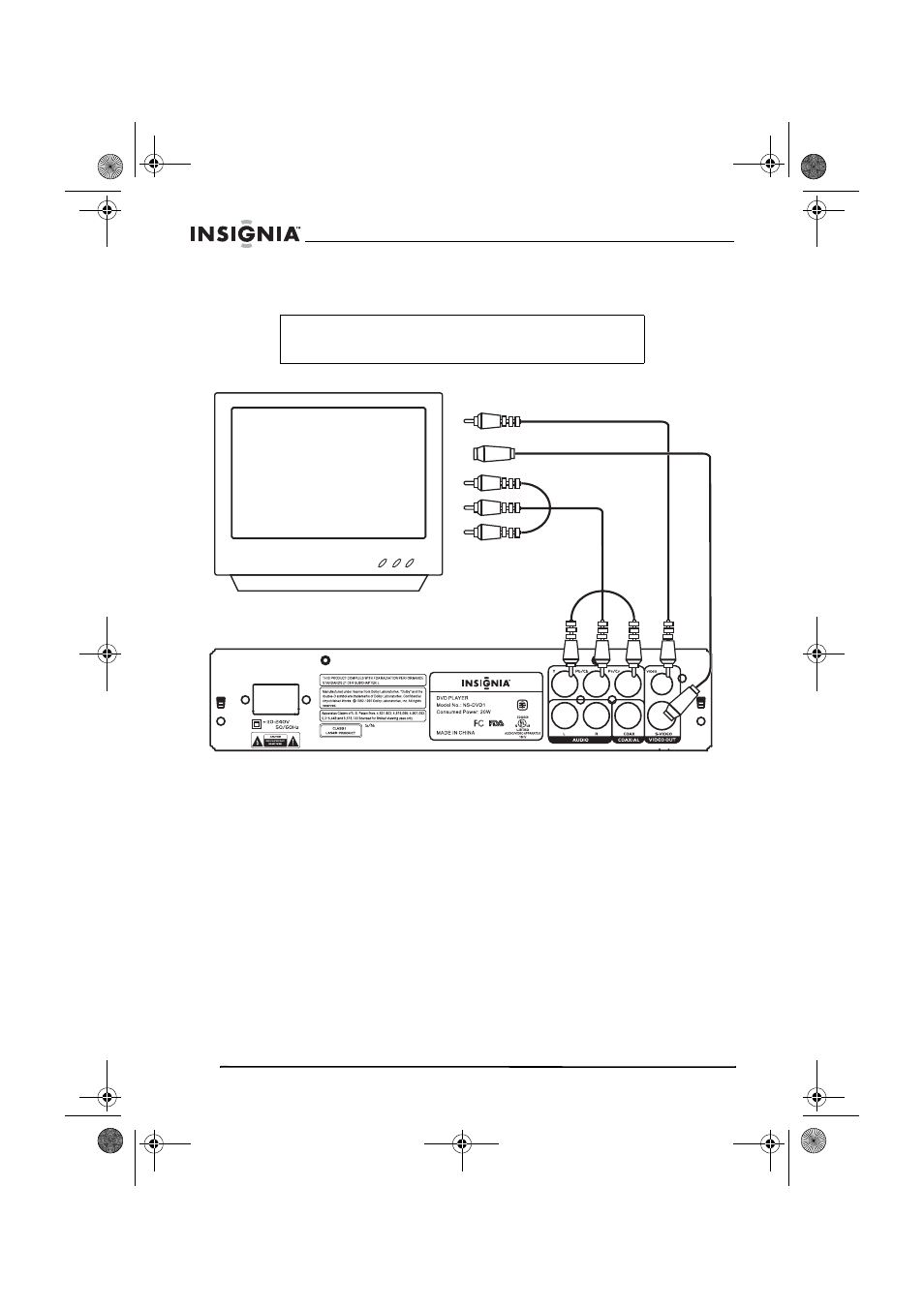 Connecting a tv | Insignia NS-DVD1 User Manual | Page 14 / 94