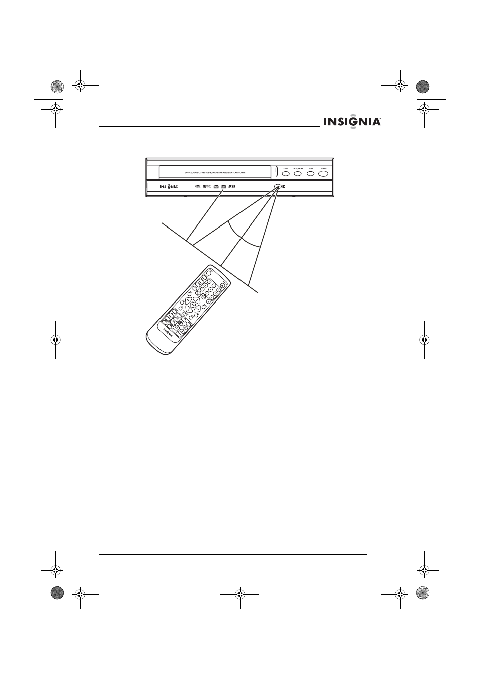 Portée de la télécommande | Insignia NS-DVD1 User Manual | Page 41 / 94