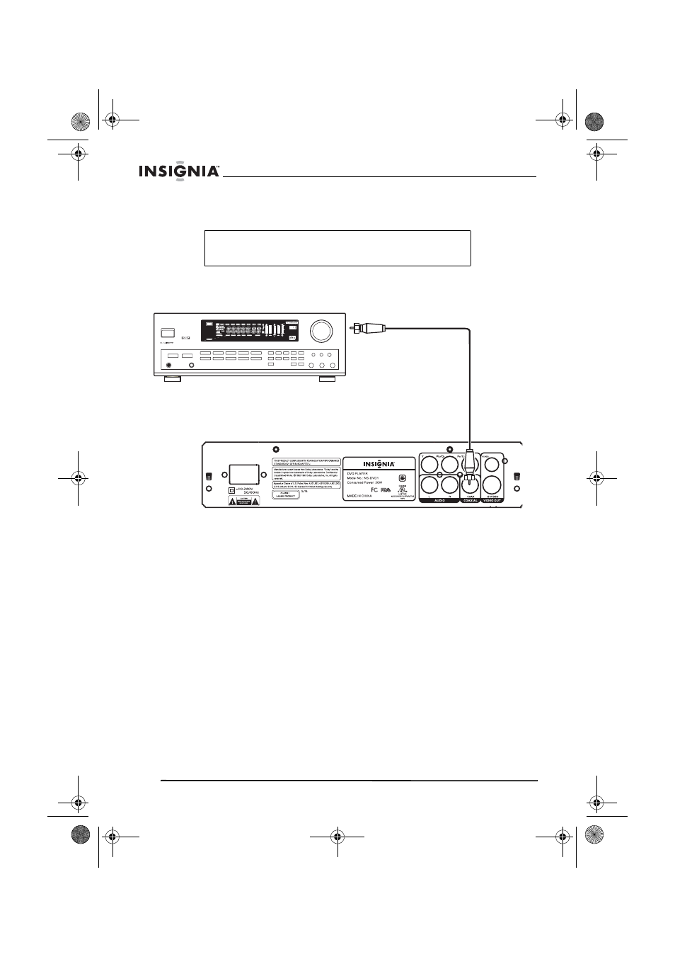 Connexion d'un amplificateur audio numérique, Fonctionnement du lecteur de dvd, Pour configurer le mode image | Insignia NS-DVD1 User Manual | Page 44 / 94