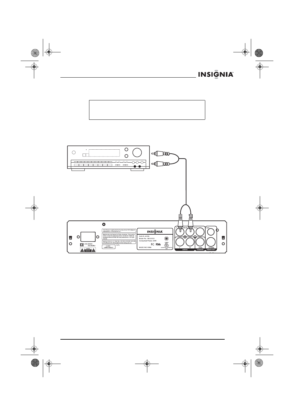 Conexión de un amplificador de 2 canales | Insignia NS-DVD1 User Manual | Page 73 / 94