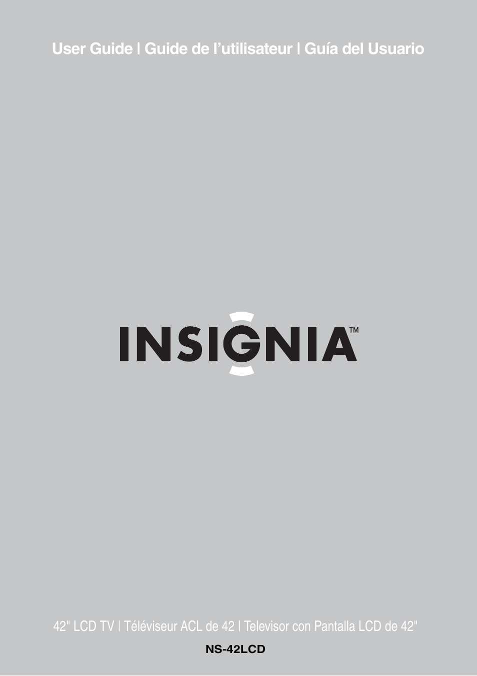 Insignia NS-42 User Manual | 124 pages