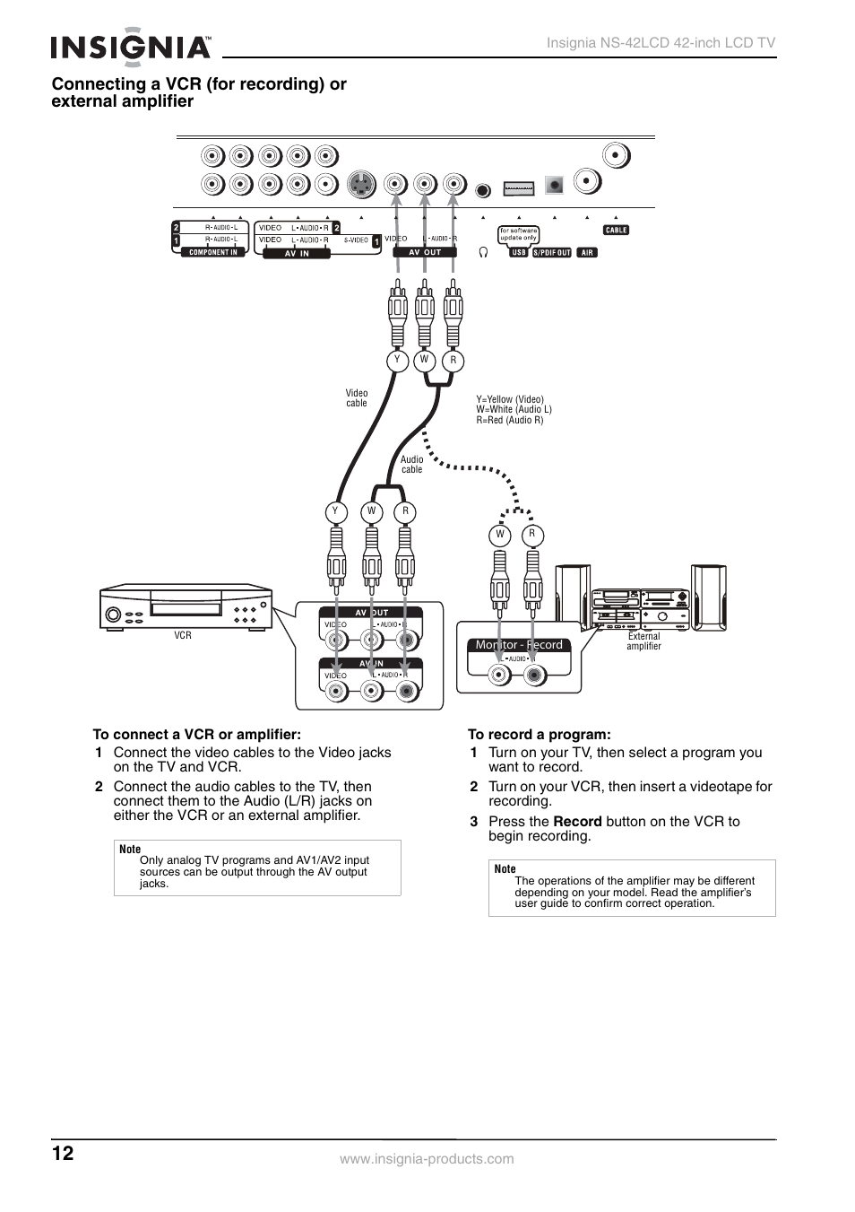 Insignia NS-42 User Manual | Page 12 / 124