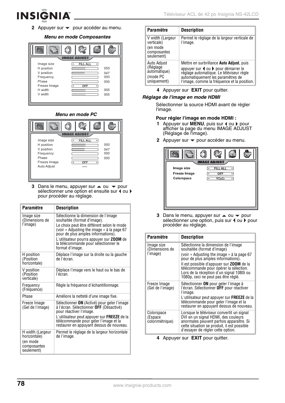 Insignia NS-42 User Manual | Page 78 / 124
