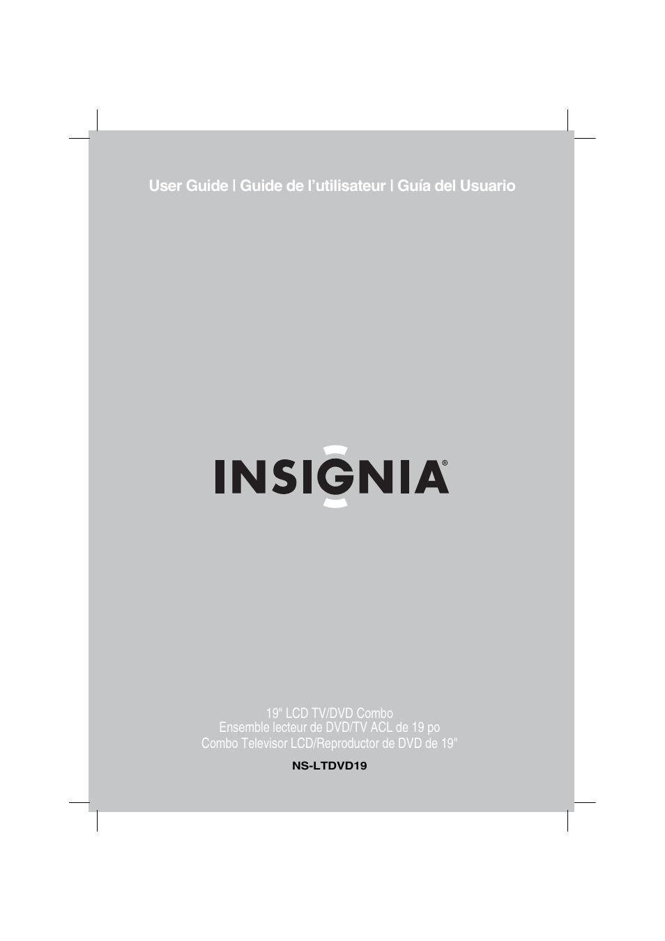 Insignia NS-LTDVD19 User Manual | 68 pages
