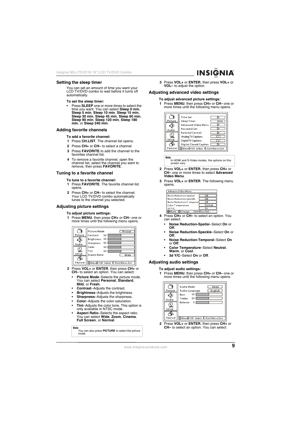 Insignia NS-LTDVD19 User Manual | Page 11 / 68