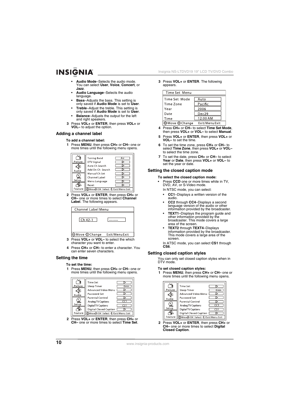 Insignia NS-LTDVD19 User Manual | Page 12 / 68