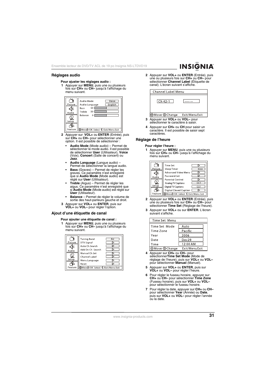 Insignia NS-LTDVD19 User Manual | Page 33 / 68