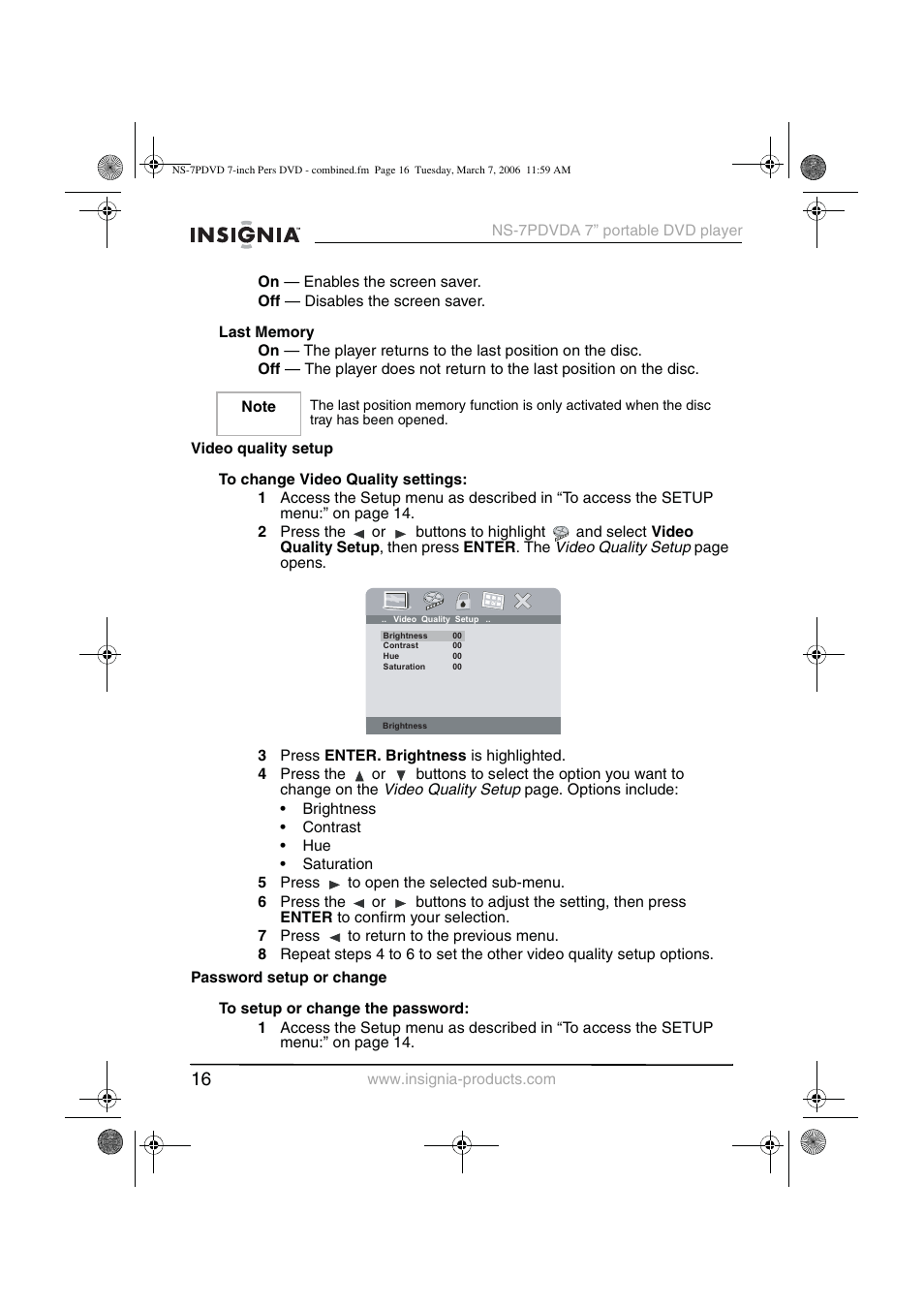 Insignia NS-7PDVDA User Manual | Page 17 / 102