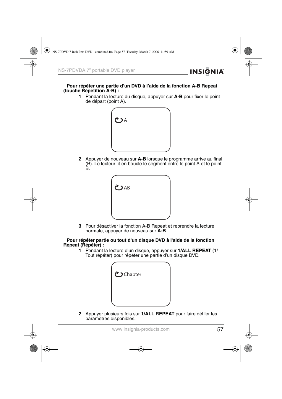 Insignia NS-7PDVDA User Manual | Page 58 / 102