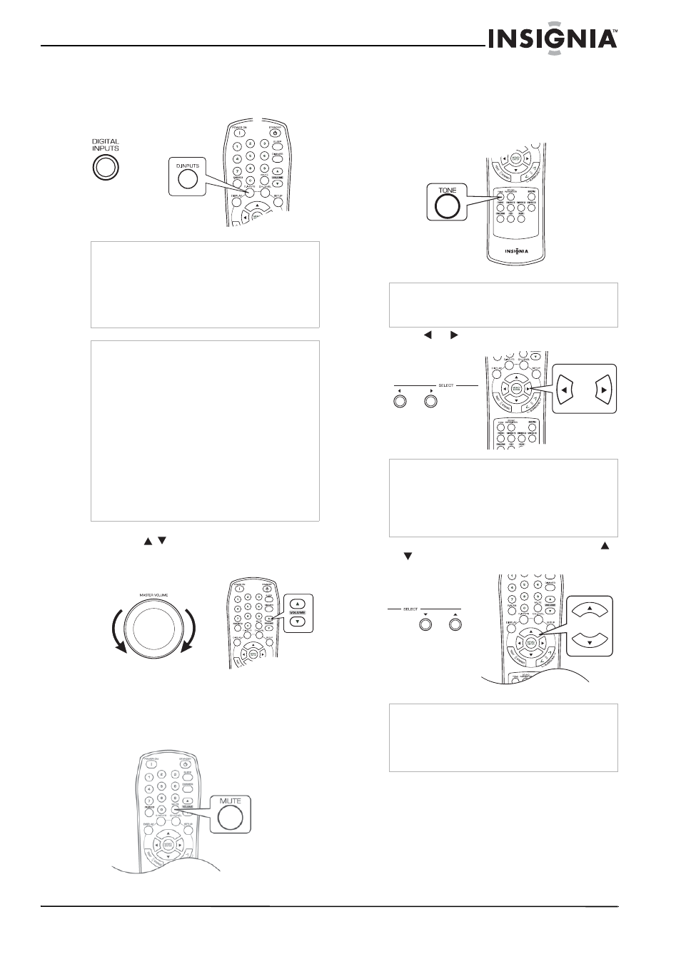 Adjusting the treble and bass | Insignia NS-R5101 User Manual | Page 25 / 108