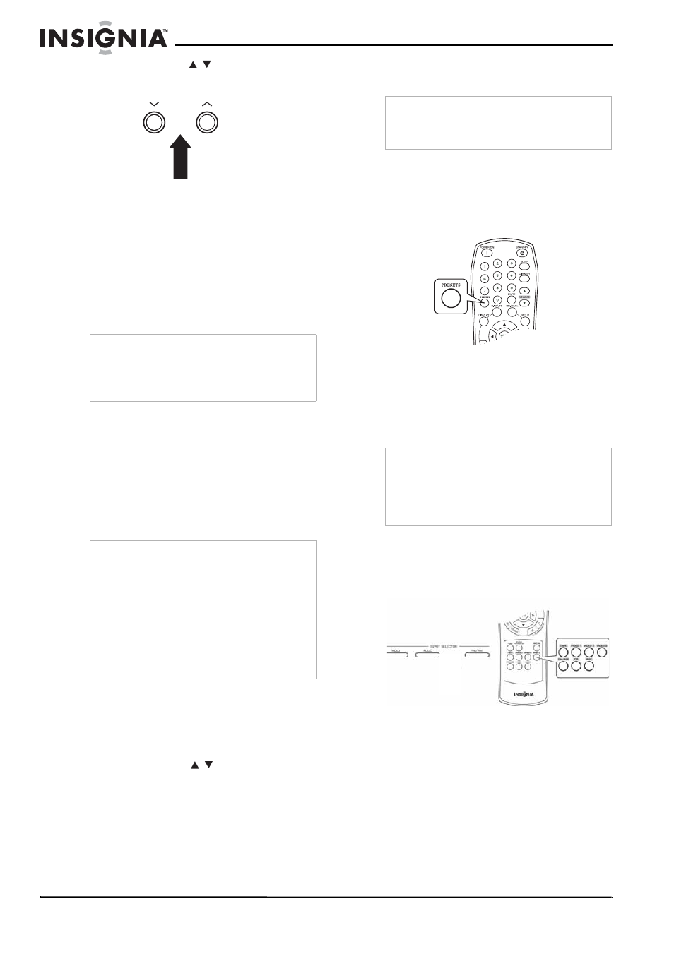 Auto presetting, Manual presetting, Tuning to preset stations | Scanning preset stations in sequence, Recording, Recording on audio (cassette) tape | Insignia NS-R5101 User Manual | Page 28 / 108