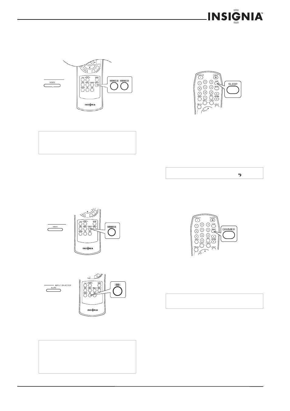 Using the sleep timer, Adjusting the display brightness, Using the sleep timer” o | Insignia NS-R5101 User Manual | Page 29 / 108