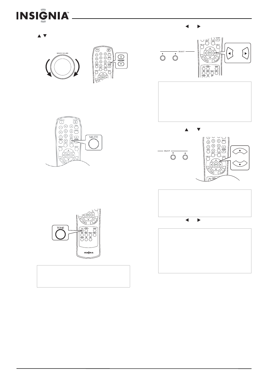 Réglage des aigus et des graves, Écoute du son ambiophonique | Insignia NS-R5101 User Manual | Page 60 / 108