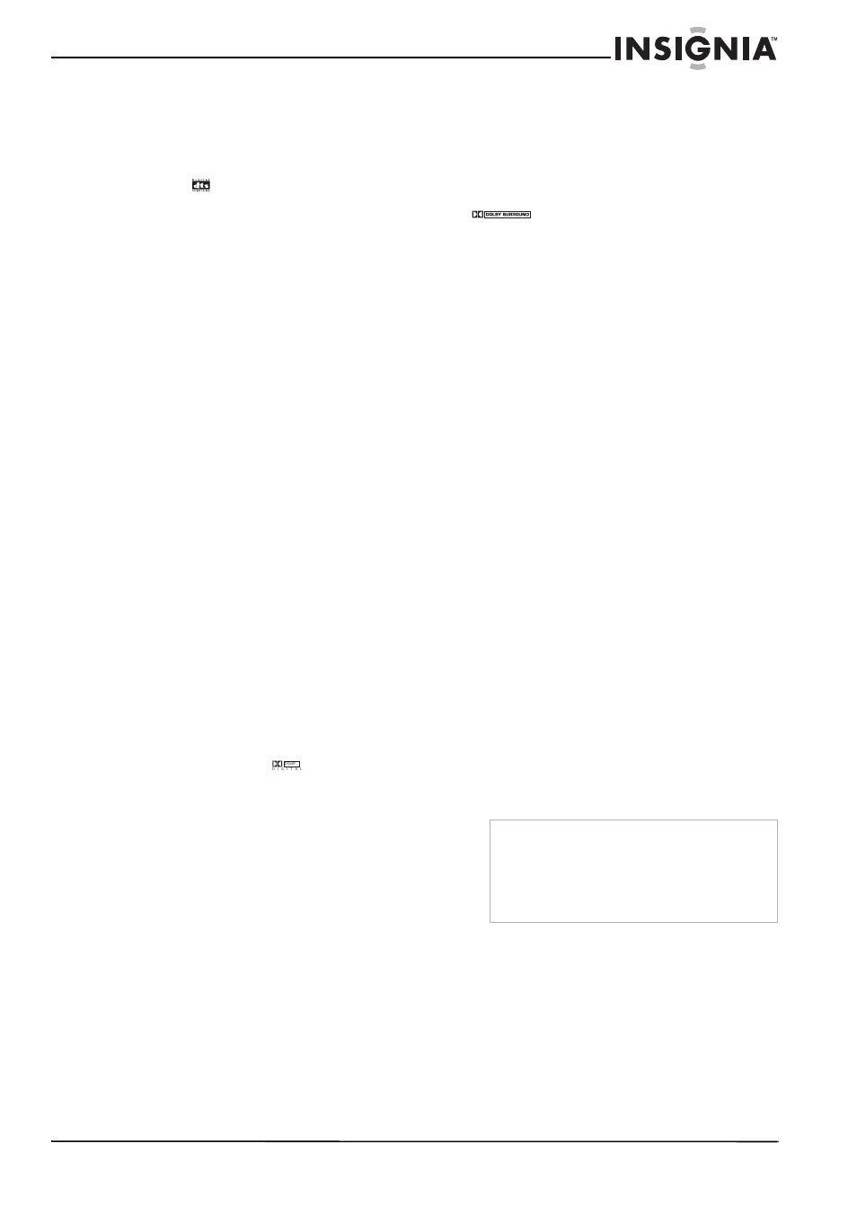 Modes ambiophoniques, Écoute du son ambiophonique | Insignia NS-R5101 User Manual | Page 61 / 108