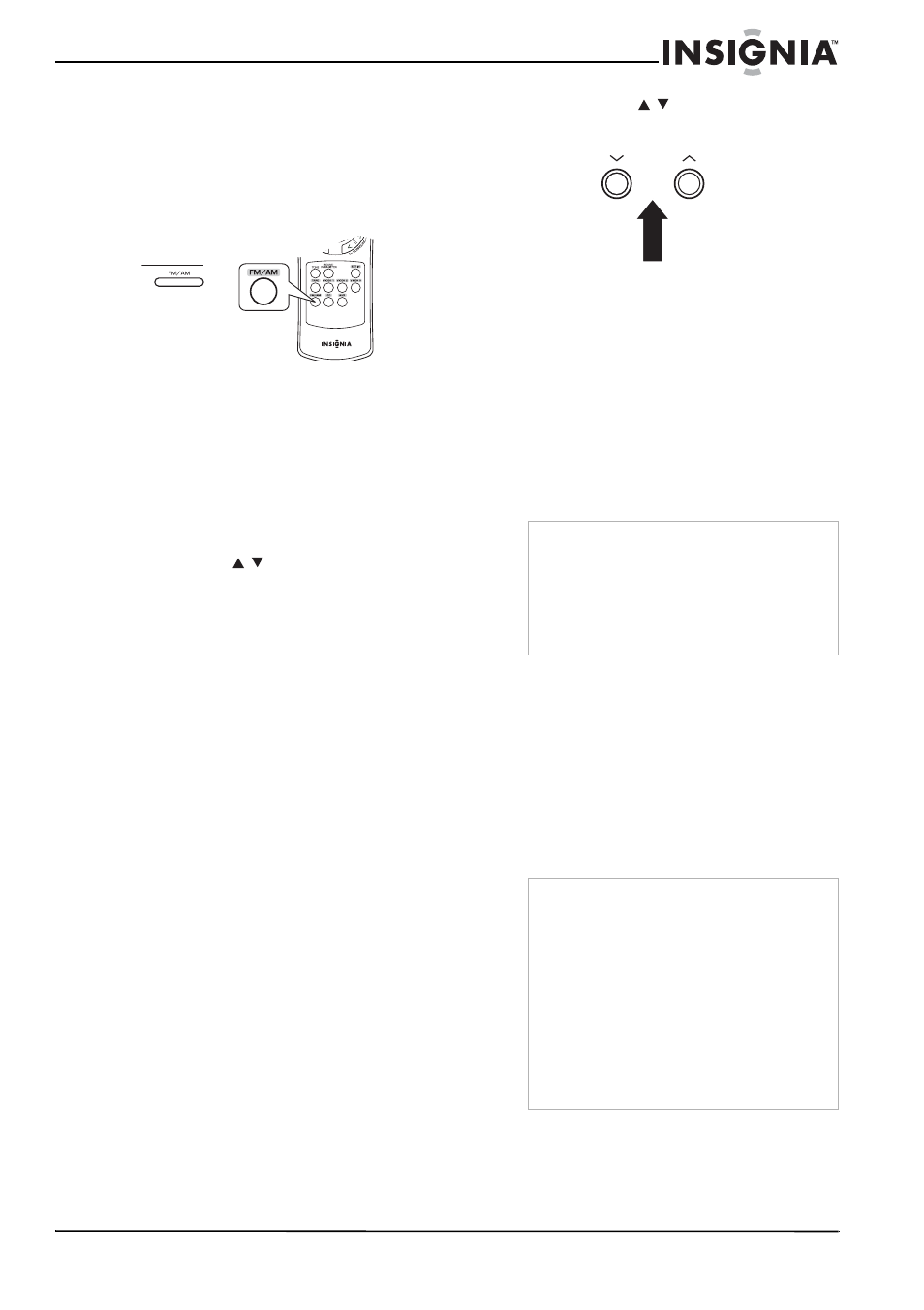 Écoute d'émissions radio, Syntonisation automatique, Syntonisation manuelle | Préréglage automatique, Préréglage manuel | Insignia NS-R5101 User Manual | Page 63 / 108