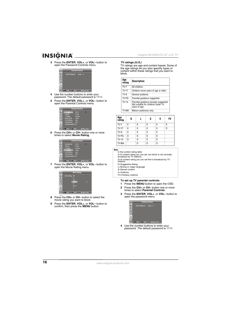Insignia NS-20WLCD User Manual | Page 16 / 68