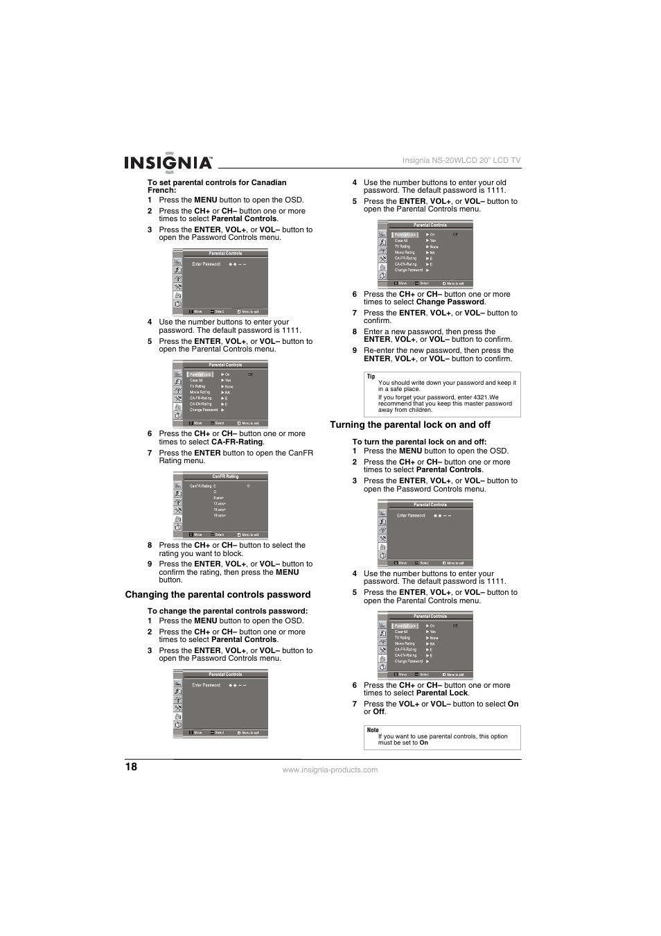Insignia NS-20WLCD User Manual | Page 18 / 68