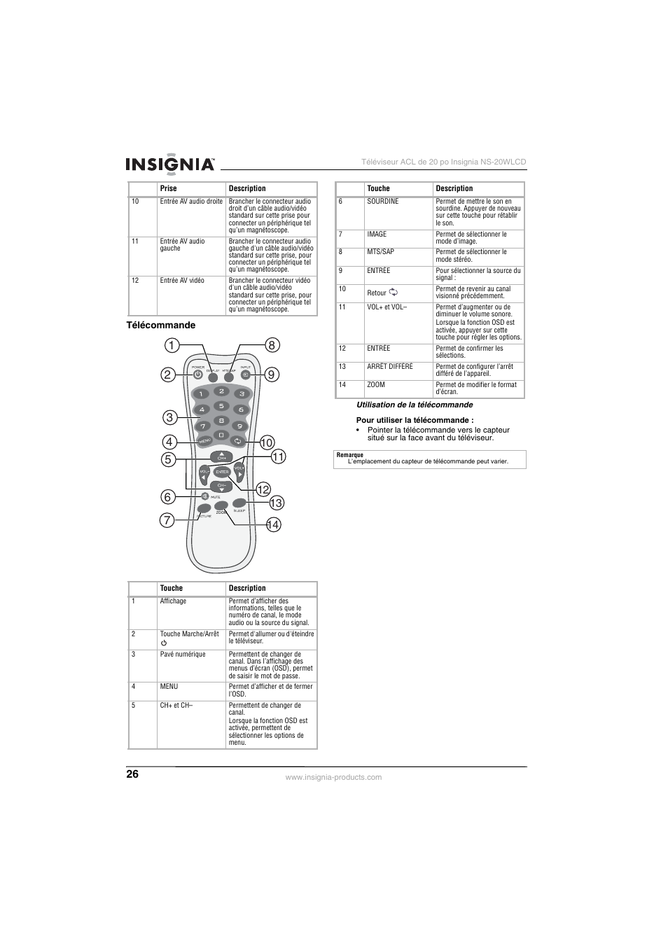 Insignia NS-20WLCD User Manual | Page 26 / 68