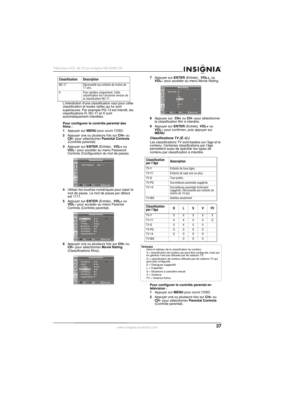 Insignia NS-20WLCD User Manual | Page 37 / 68