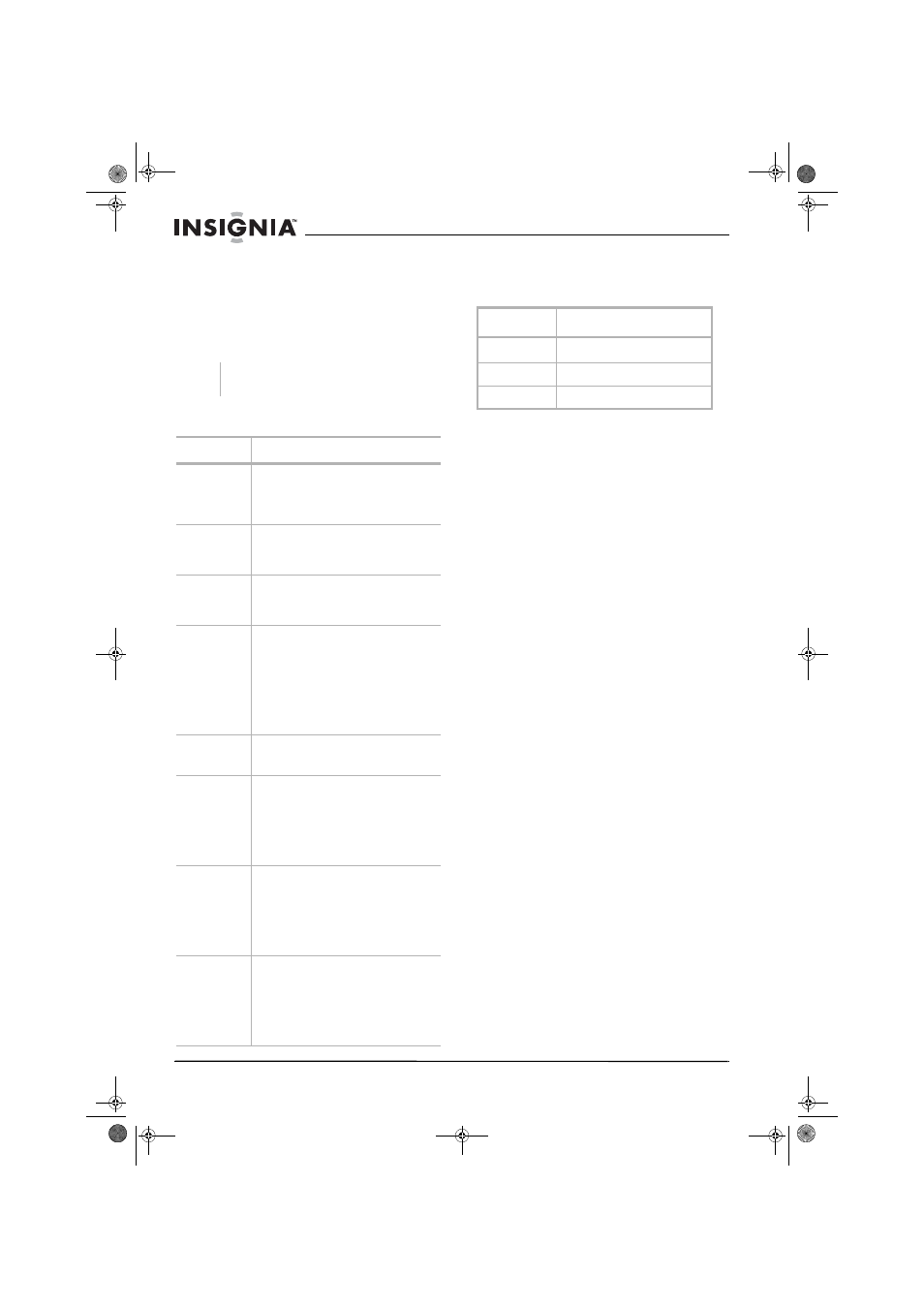 Solución de problemas especificaciones | Insignia NS-A1111 User Manual | Page 36 / 38