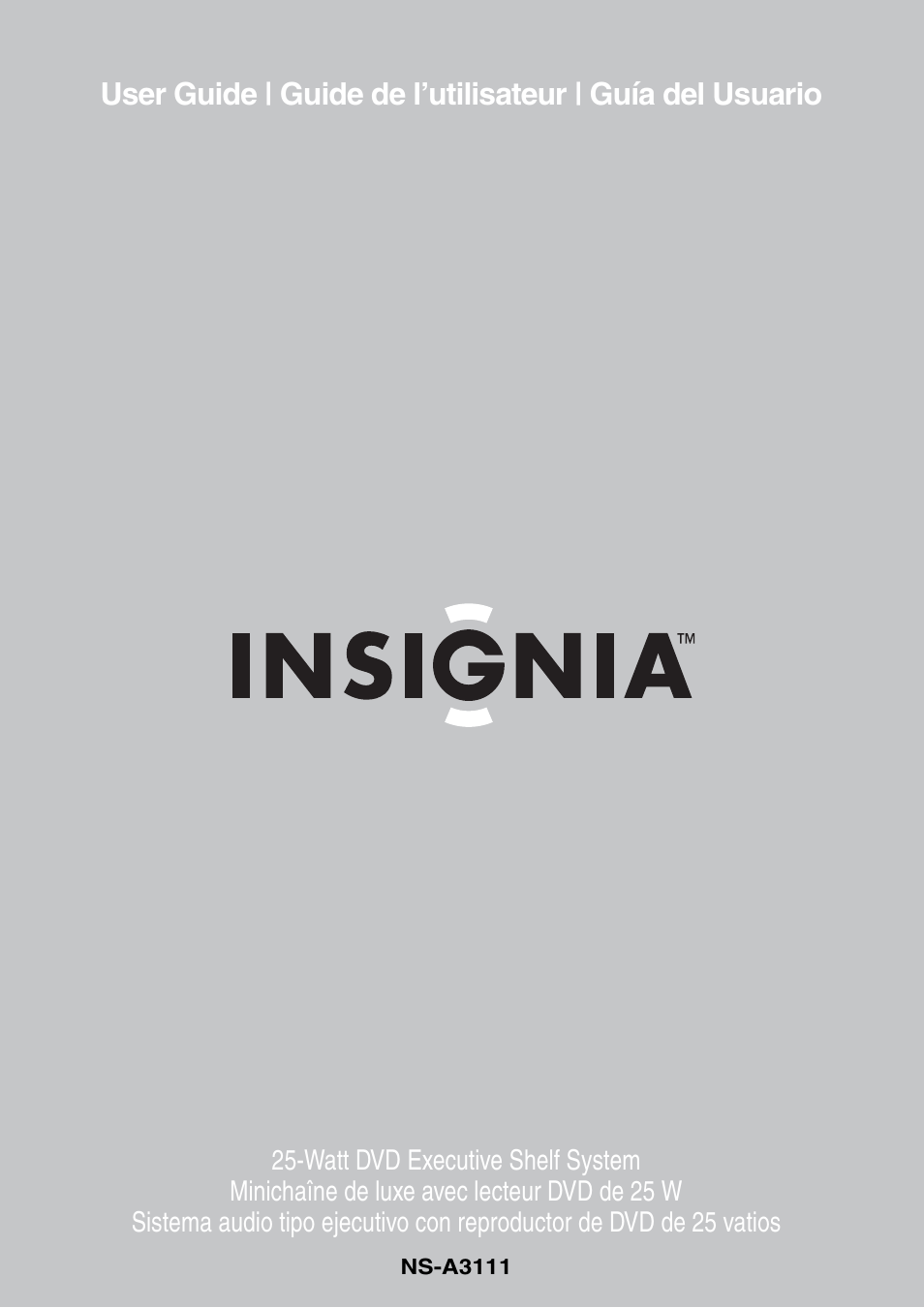 Insignia NS-A3111 User Manual | 64 pages