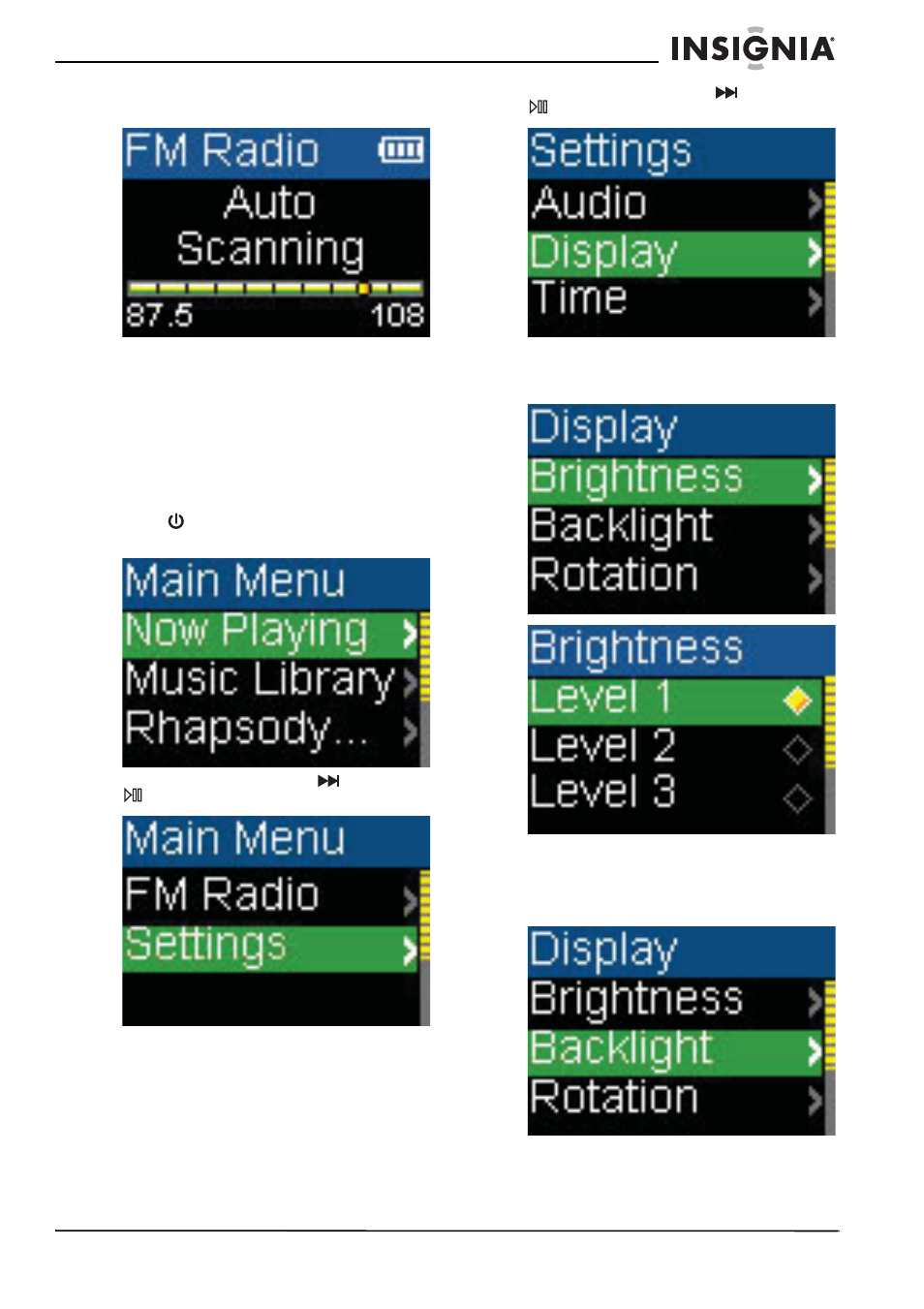 Changing settings | Insignia Kix NS-1A10F User Manual | Page 23 / 64