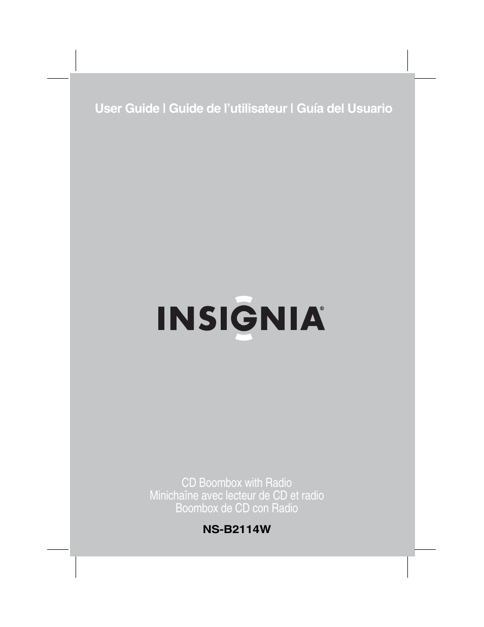 Insignia NS-B2114W User Manual | 98 pages