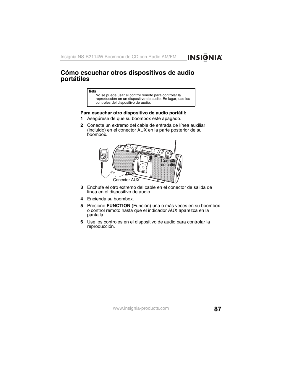 Insignia NS-B2114W User Manual | Page 89 / 98